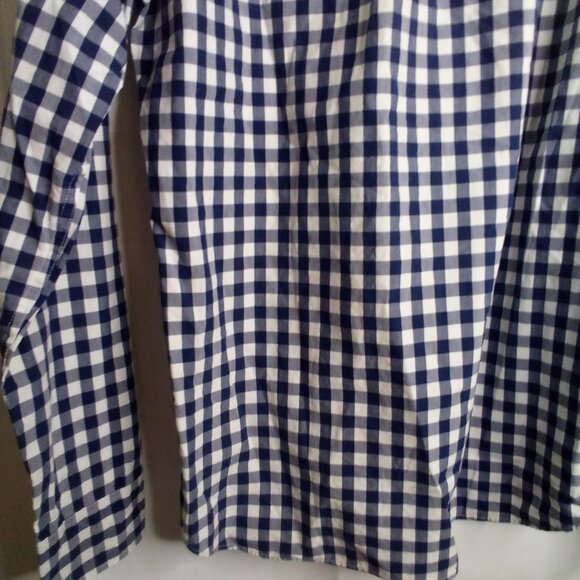 J Crew Shirt Men M Slim Button Down Long Sleeve Check Pattern Blue White - Picture 13 of 15